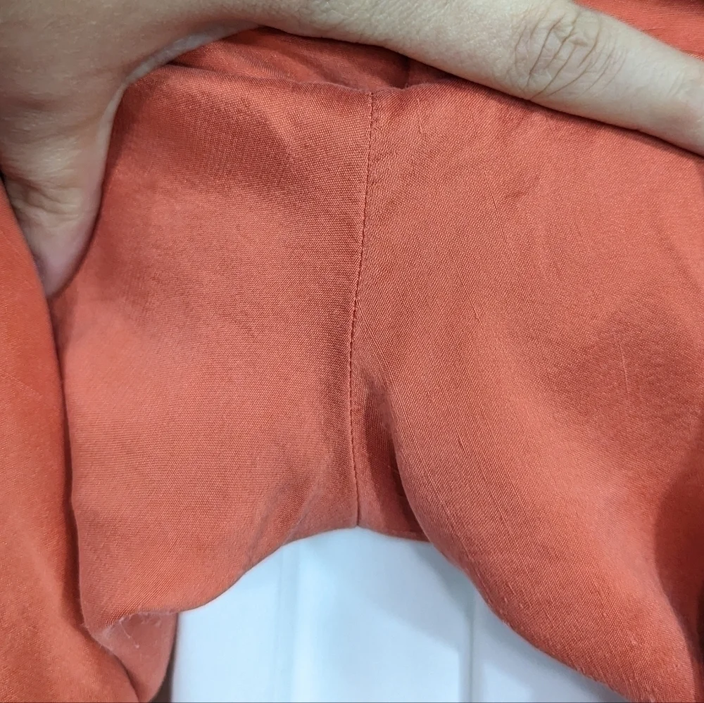Ann Taylor Vintage Raw Silk Cropped Pants Sz M
